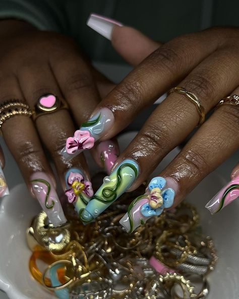 hermione danger Garden Fairy Nails, Dream Wedding Nails, Nails Aesthetics, Cool Nail Ideas, Acrylics Nails, Fairy Garden Birthday, Fairy Garden Birthday Party, Acrylic Toes, Inner Me