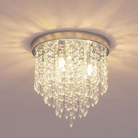 Surpars House Ceiling Light, Mini Chandelier, Silver Crystal Ceiling Lighting Fixture for Living Room,Bedroom,Dining Room,Kitchen,Office, Hallway (Classic) : Amazon.co.uk: Lighting Chandeliers For Small Living Room, Hallway Classic, Small Chandelier Bedroom, Living Room India, Chandelier Silver, House Ceiling, Office Hallway, Small Chandelier, Mini Chandelier