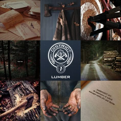 District One Hunger Games, District 7 Aesthetic Hunger Games, District 3 Aesthetic Hunger Games, Hunger Games Districts Aesthetic, District 7 Hunger Games, District 7 Aesthetic, District 2 Aesthetic, District 2 Hunger Games, Haymitch Hunger Games