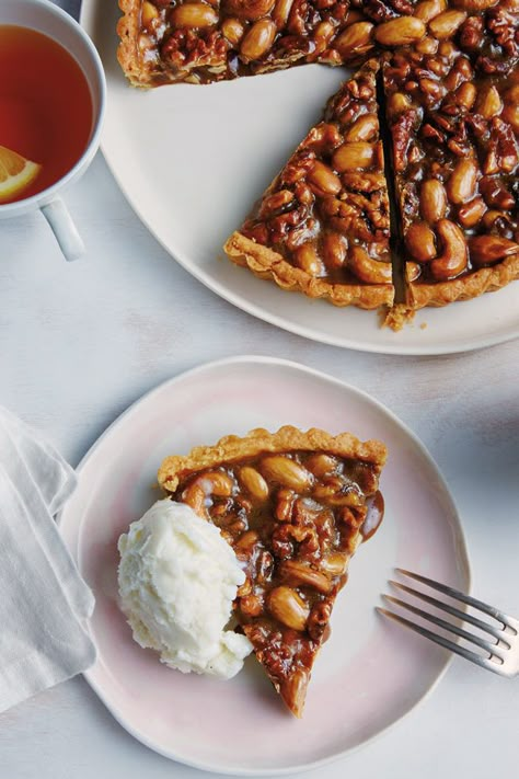 Caramel Nut Tart Recipe | Williams Sonoma Taste Nut Tart, Galette Recipes, William Sonoma Recipes, Soft Foods, Sweet Pies, Nut Recipes, Tart Recipe, Sweet Pie, Pie Tart