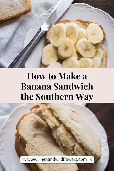 Banana Peanut Butter Sandwich, Banana Sandwich Ideas, Peanut Butter And Banana Sandwich, White Bread Sandwich, Cozy Food, Grilled Bananas, Banana Sandwich, Homestead Kitchen, Banana Nutella