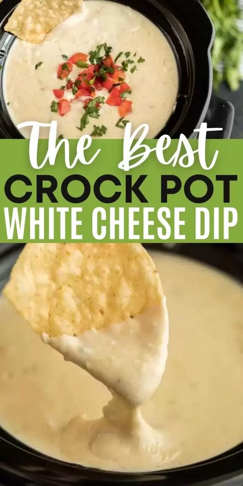 White Green Chili Queso, Queso Blanco Dip Crockpot Velveeta, Velveeta Queso Blanco Dip Crock Pot, Velveeta White Queso Dip Crock Pot, Crock Pot Queso Blanco, White Queso Dip Crockpot Velveeta, Mexican Cheese Dip Crockpot, Queso Blanco Dip Crockpot, Crockpot Queso Dip Velveeta