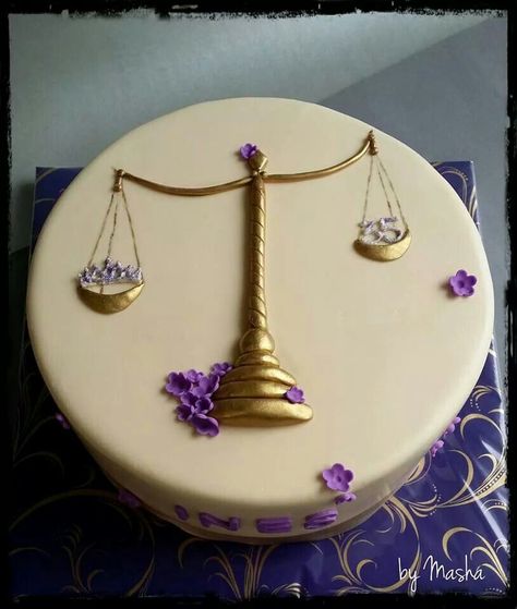 Libra cake Libra Cake, Lawyer Cake, Chandelier Cake, Libra Woman, Libra Birthday, 50th Birthday Cake, Creative Birthday Cakes, Pretty Birthday Cakes, Cute Birthday Cakes