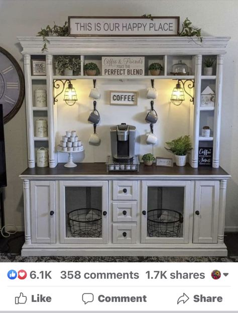 Coco Bar, Kitchen Favorites, Coffee Stations, Diy Coffee Bar, Farmhouse Coffee Bar, Coffee Bar Design, Home Coffee Stations, Coffee Bars In Kitchen, Coffee Bars