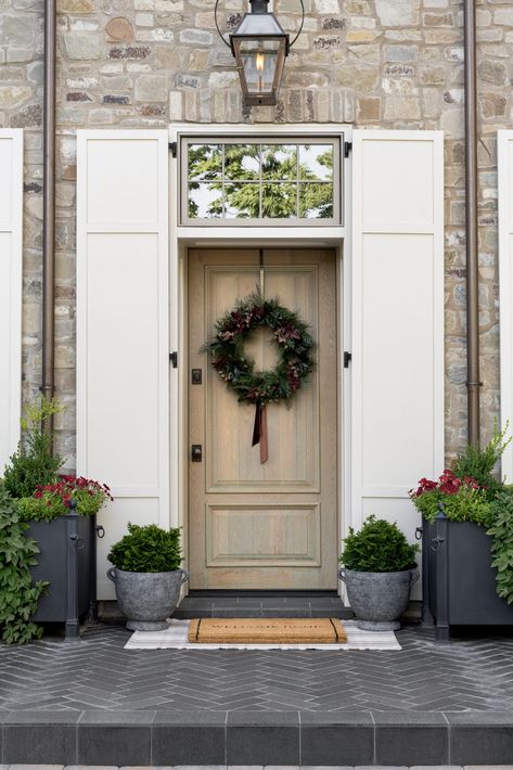 Introducing McGee & Co. Holiday 2023 - Studio McGee Studio Mcgee Christmas Wreath, Studio Mcgee Home Exteriors, Studio Mcgee Front Porch, Studio Mcgee Front Door, Studio Mcgee Exterior, Studio Mcgee Holiday, Studio Mcgee Christmas, Exterior Entrance, Christmas Entry