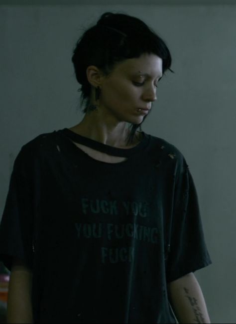 Dragon Tattoo Rooney Mara, Girl With The Dragon Tattoo, Lisbeth Salander, The Girl With The Dragon Tattoo, Punks Not Dead, Rooney Mara, David Fincher, Dragon Girl, Tattoo T Shirts