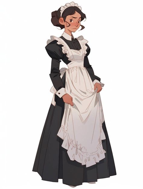 Victorian Servants Dress, Servant Outfit, Servant Clothes, Victorian Outfits, Victorian Maid, Fantasy Kingdom, 19th Century Women, Fantasy Ideas, Fun Characters