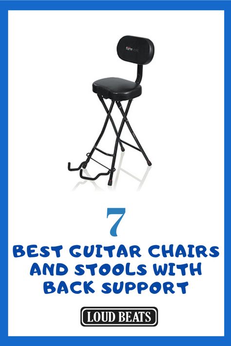 Guitarists who do long gigs teach classes for long hours or even suffer from straining issues should choose a guitar stool or chair with back support. Given below are some of the best guitar stools and chairs with back support. #guitar #chairs #stools #music Guitar Chair Music Rooms, Guitar Room Decor, Guitar Chair, Guitar Stool, Guitar Room, Best Guitar, Music Room Decor, Studio Chairs, Perfect Room