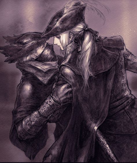 Hunter Bloodborne Art, Bloodborne Maria, Bloodborne Lady Maria, Maria Of The Astral Clocktower, Hunter Bloodborne, Astral Clocktower, Bloodborne Characters, Dark Souls Artwork, Lady Maria