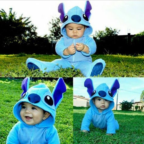 Bebe Stitch, Stitch Baby Costume, Children Photography Ideas, Stitch Costume, Baby Stitch, Family Costume Ideas, Photo Stitch, 1st Halloween, Baby Picture Ideas