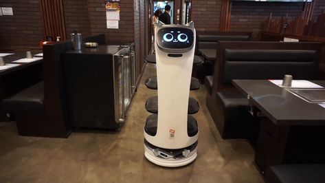 Restaurant Server, Robot Restaurant, Hot Soup, Korean Bbq, Meat Lovers, Meat Cuts, Hospitality Industry, Brand Awareness, Robotics