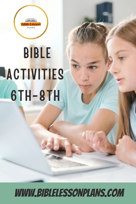 Middle School Bible Activities, Middle School Bible Study Lessons, Middle School Bible Lessons, Bible Class Activities, Religion Activities, Bible Study Activities, Devotions For Kids, Bible Worksheets, Learn The Bible