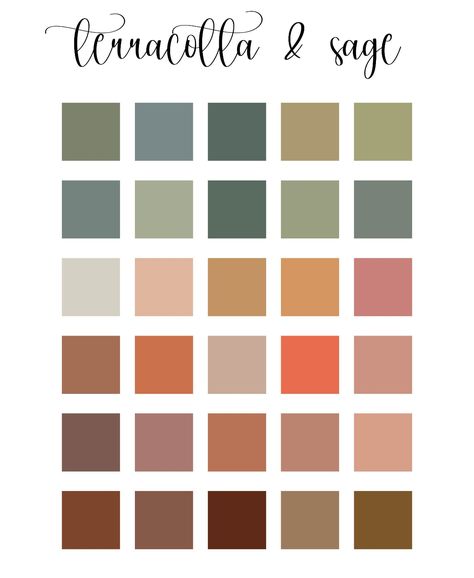 Colour Palette Earthy Tones, Bright Earthy Colour Palette, Earthy Color Pallete Earth Tones, Colour Palette Brown Earth Tones, Earthy Color Palette Hex Code, Sage Color Palette, Terracotta Color Palette, Color Palettes, House Color Palettes