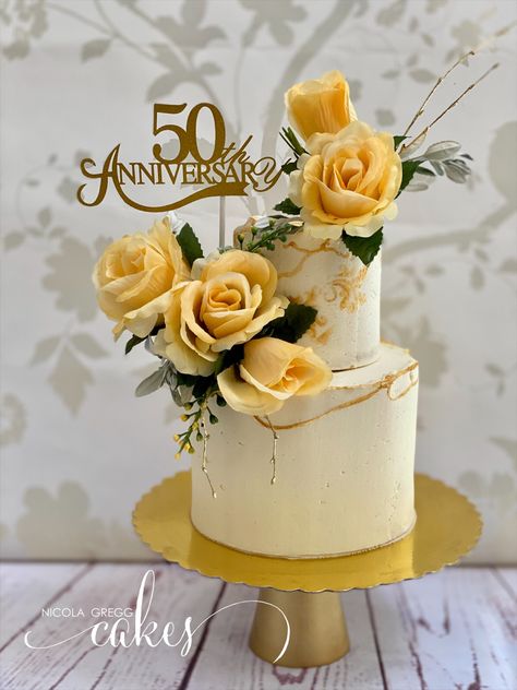 50th Golden Anniversary Cake, 2 Tier 50th Anniversary Cake, 50th Anniversary Cakes Gold 2 Tier, 2 Tier Anniversary Cake, 50th Wedding Anniversary Cakes Gold, Golden Anniversary Cake, Golden Wedding Cake, Golden Wedding Anniversary Cake, Jubilee Cake