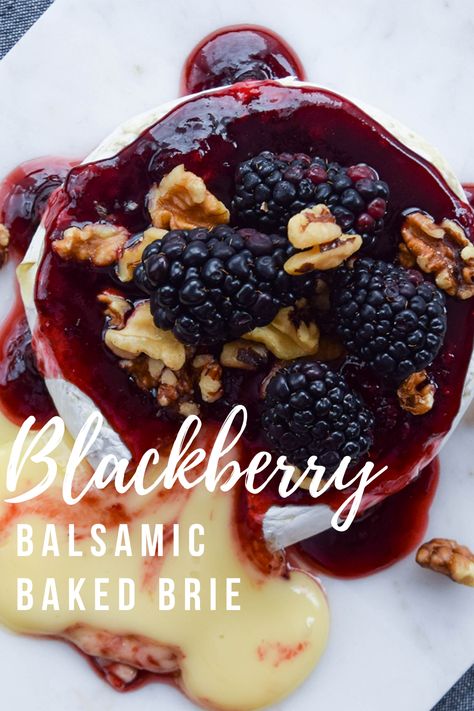 Blackberry Baked Brie, Blackberry Balsamic, Brie Recipes Appetizers, Brie Cheese Recipes, Baked Brie Recipes, Brie Recipes, Baked Brie, Soft Cheese, Yummy Appetizers