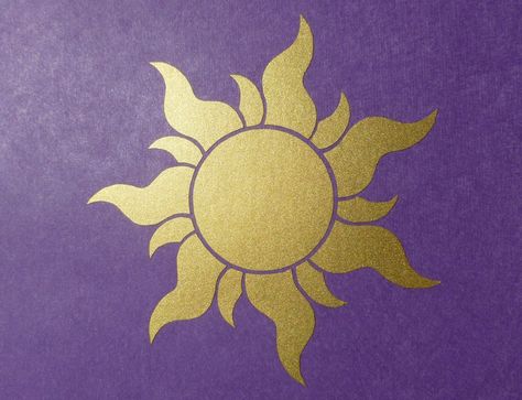 Gold Sun Tangled Sun, Rapunzel Party, Rapunzel Tangled, Star Wall Decals, Tangled Rapunzel, Disney Rapunzel, Disney Tangled, Disney Tattoos, Wall Decal Sticker