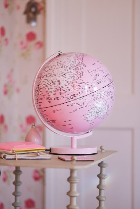 Pink Globe, Girls Bedroom Lighting, Night Story, الفن الرقمي, Rosy Cheeks, Bedroom Light, Not On The High Street, Pink Stuff, Pink Things