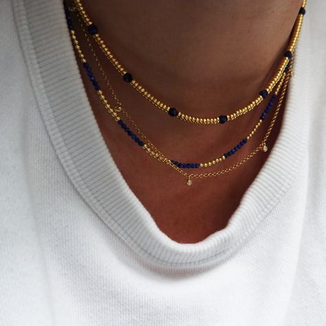 Classy Beaded Jewelry, Beaded Necklace Ideas, Beaded Jewelry Ideas, Boho Beaded Bracelets, Beaded Gold Necklace, Gold Beads Necklace, Necklaces Pearl, Gold Beaded Necklace, Beautiful Beaded Necklaces