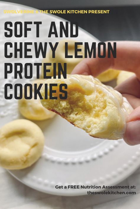 Protein Powder Sweets, Baking With Whey Protein Powder, Premier Protein Cookies, Diy Protein Cookies, Lemon Protein Recipes, Lemon Protein Powder Recipe, Vanilla Protein Cookies, Whey Protein Desserts, Unflavored Whey Protein Recipes