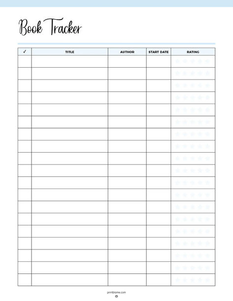 Book Tracker for Avid Readers Book Club Template Free Printable, Book Club Template, Reading Log Printable, Book Tracker, Bookshelf Organization, Reading Logs, Book Clubs, Reading Tracker, Reading Log