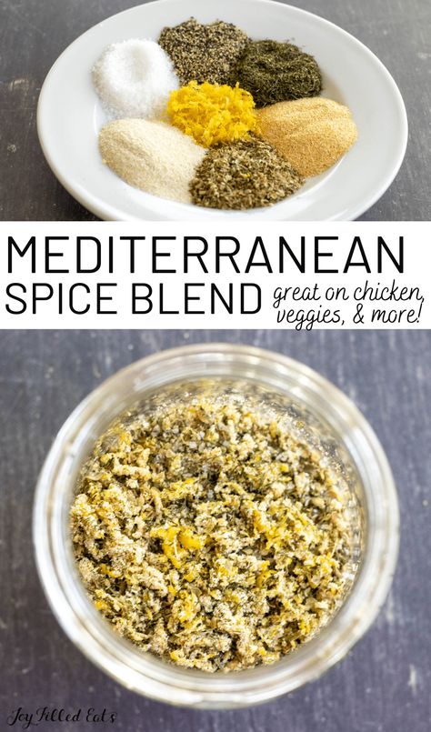 This Mediterranean Seasoning is the perfect addition to chicken, dressings, vegetables, and more! Ready in just a few minutes! Mediterranean Chicken Seasoning, Greek Chicken Seasoning, Mediterranean Diet Chicken, Pumpkin Recipes Keto, Mediterranean Seasoning, Chicken Seasoning Recipes, Greek Spices, Mediterranean Spices, Joy Filled Eats