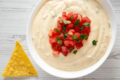 Yes, Dairy-Free Queso is Real and This WFPB Recipe is Borderline Addic – MamaSezz Leftover Queso, White Queso Dip Recipe, Dairy Free Queso, Queso Dip Recipe, White Queso Dip, White Queso, Homemade Ranch Seasoning, Queso Dip Recipes, Lemon Pound Cake Recipe