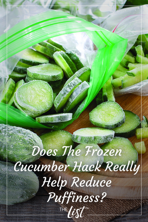 Waking up with a puffy face and eyes can put a damper on your morning. There are multiple reasons why you could be suffering from a puffy face. Dermatologist Dr. Kathleen Viscusi explained to Byrdie, "Facial puffiness, or excess fluid retention, may be transient and temporary swelling due to day-to-day changes in our lifestyles and exposures, such as seasonal allergies, high sodium diets, excess alcohol consumption, crying, and lack of sleep." #beautyhacks #puffiness #cucumber High Sodium Diet, Puffy Face, Facial Puffiness, Cucumber On Eyes, Alcohol Consumption, Fluid Retention, Seasonal Allergies, Lack Of Sleep, Puffy Eyes
