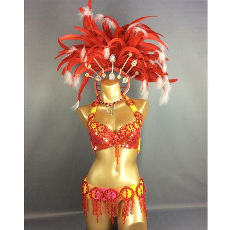 Rio Carnival Costumes, Bead Bra, Dance Bras, Samba Costume, Belly Dance Dress, Dancer Costume, Burlesque Costumes, Feather Headpiece, Rio Carnival