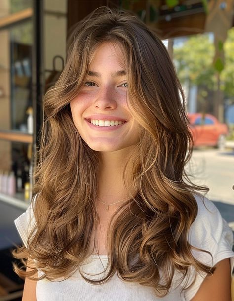 Long Wavy Hair With Layers Natural, Haircuts For Teen Girls Long, Teen Haircuts Girls Long, Long Layers Wavy Hair Natural Curls, Long Haircut Layers, Black Hairstyles Kids, Black Hairstyles Updo, Updo Ponytails, Kids Knotless Braids