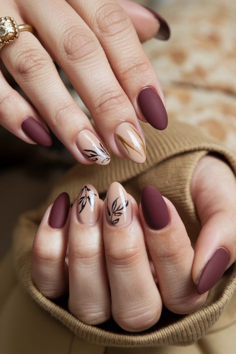 Capture the essence of autumn with these elegant fall nail ideas designed for natural nails. Picture a warm rust base adorned with delicate gold leaf accents, celebrating the season's rich palette. This charming style not only enhances the beauty of your natural nails but also adds an inviting sparkle, perfect for any occasion. Embrace the beauty of fall while keeping it classy! Fall Nails With Leaf, Nail Ideas For Natural Nails, Rust Nails Design, Ideas For Natural Nails, Leafy Nails, Plant Nail Art, Rust Nails, Fall Nail Ideas, Art Hacks