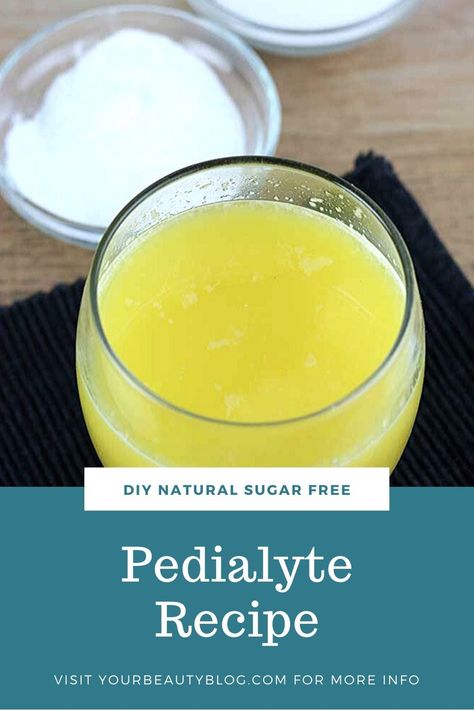 How to make a DIY natural pedialyte recipe electrolyte drink. This healthy recipe homemade is sugar free with no preservatives or artificial flavors or colors.  Make your own home made electrolyte replacement when you can't get to the store to get Pedialyte. This easy recipe uses only three ingredients. Make a healthy homemade Gatorade to replace electrolytes after sweating or being sick.  This sports drink can also help reduce hangovers. #recipe #pedialyte Natural Pedialyte, Pedialyte Recipe, Electrolyte Recipe, Homemade Pedialyte, Electrolyte Drink Recipe, Homemade Gatorade, Homemade Electrolyte Drink, Recipe Generator, Electrolyte Drink