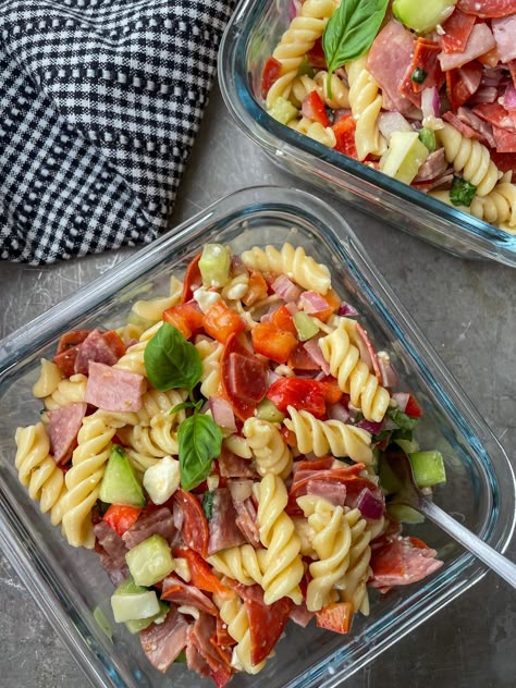 High Protein Italian Pasta Salad Df Lunch Ideas, Healthy At Home Lunch Ideas, Best Work Lunches, Easy Protein Meals Lunch, Meal Prep Healthy High Protein, High Protein Ideas Clean Eating, High Protein Italian Pasta Salad, Meal Prep Lunch Low Calorie, Chicken Pasta Salad Meal Prep