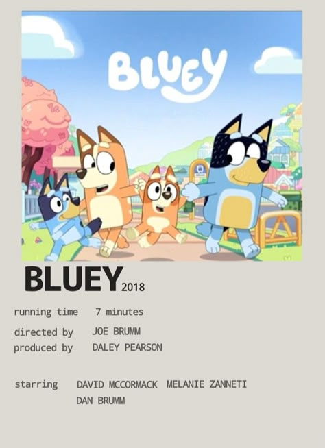 Bluey Posters Aesthetic, Bluey Cartoon Poster, Bluey Aesthetic Cartoon, Bluey Movie Posters, Bluey Characters As Humans, Bluey Posters, Bluey Poster, Bluey Pictures, Bluey Show