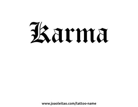 Tattoos Simplistic, Tattoo Karma, Wrist Tattoos Girls, Karma Tattoo, Name Creator, Own Tattoo, Create Your Own Tattoo, Tattoo Name, Sketch Tattoo Design