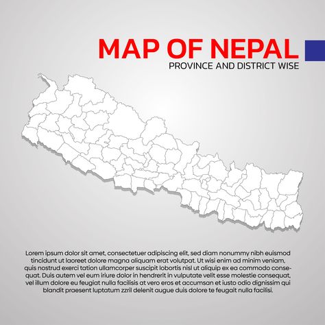 MAP OF NEPAL IN WHITE SEPERATE DISTRICT Map Of Nepal, Map Outline, Black Theme, Vector Map, Map Vector, Nepal, Premium Vector, Graphic Resources, Portfolio