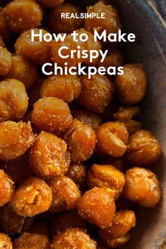 Chickpeas Crispy, Recipe Chickpeas, Baked Chickpeas, Snack Sani, Crunchy Chickpeas, Grain Bowls, Resep Diet, Crispy Chickpeas, Chickpea Recipes