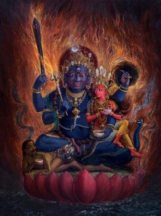 Mona | ARTIST - Mona Bhairava God Art, Om Art, Tantra Art, Art Deco Artwork, Hindu Statues, Lord Shiva Statue, Hinduism Art, Vedic Art, Goddess Artwork