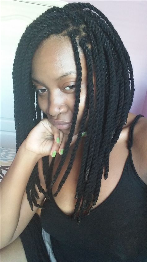 Yarn Twist Hairstyles, Yarn Twists, Yarn Twist, Yarn Braids, Long Bob, Twist Hairstyles, Protective Hairstyles, Locs, Natural Hair