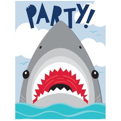 Shark Party Invitations, Fish Party, Shark Themed Party, Birthday 2023, Fishing Party, Shark Party, Shark Birthday, Party Details, Party Invites