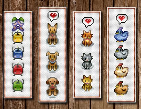 Stardew Valley Bookmarks Video Game Cross Stitch Pattern PDF Instant Download Set of 4 Patterns PDF - Etsy Ukraine Stardew Valley Cross Stitch, Video Game Cross Stitch, Game Cross Stitch, Cross Stitch Bookmarks, Textile Crafts, Stardew Valley, Cross Stitch Pattern, Stitch Pattern, Fiber Art