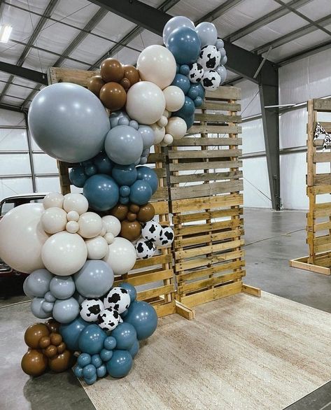 Ffa Balloon Arch, First Rodeo Birthday Balloon Arch, Cowboy Theme Balloon Garland, Rodeo Birthday Balloons, Tractor Balloon Arch, First Rodeo Balloon Arch, My First Rodeo Balloon Arch, First Rodeo Balloon Garland, Barnyard Balloons