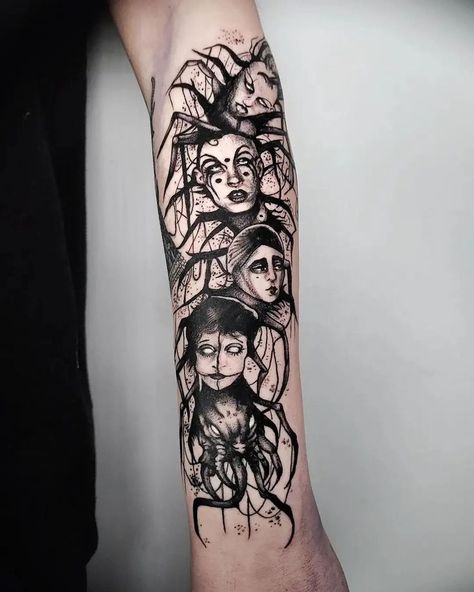 Face Centipede tattoo on forearm Centipede Tattoo, Back Tats, Tattoo On Forearm, Bullet Journal Mood Tracker Ideas, Bullet Journal Mood, Face Tattoo, Forearm Tattoos, Body Mods, Tattoo On