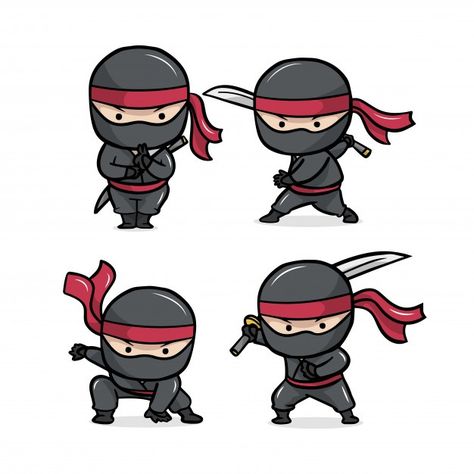 Cute Ninja Drawing, Samurai Chibi, Ninja Silhouette, Ninja Drawing, Ninja Character, Ninja Japan, Ninja Tattoo, Hoodie Illustration, Ninja Illustration