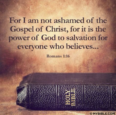 God’s people need to unashamedly and uncompromisingly stand on the Bible. Like the apostle Paul, we need to boldly state: “I am not ashamed of the gospel of Christ, for it is the power of God to salvation for everyone who believes” (Romans 1:16). We need to unashamedly proclaim a Christian worldview and the gospel, all the while giving answers for the hope we have (1 Peter 3:15). Source: Answers in Genesis Vertrouw Op God, Power Of God, Life Quotes Love, Favorite Bible Verses, The Gospel, Religious Quotes, Scripture Quotes, Verse Quotes, Bible Inspiration