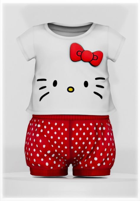 WIP _Hello Kitty Set for Infants Sims4cc Infant Clothes, Sims Hello Kitty, Sims Hello Kitty Cc, Toddler Clothing Sims 4, Sims 4 Cc Baby Clothes Infant, Baby Clothes Sims 4 Cc, Sims4 Kids Clothes, Sims4 Infant Clothes, Sims 4 Infants Cc Clothes