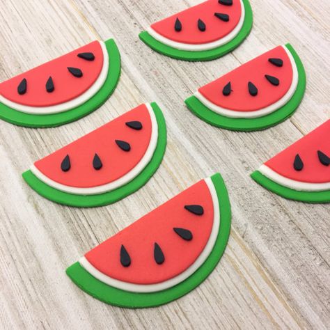 Monster Party Decorations, Fruit Sugar Cookies, Watermelon Cupcakes, Felt Fruit, Watermelon Cake, Diy Pinata, Baby Quiet Book, Iced Sugar Cookies, Christmas Ornament Pattern