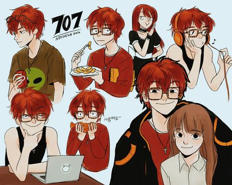 Seven Mystic Messenger, Luciel Choi, Mystic Messenger Game, Zero Seven, Messenger Games, Mystic Messenger Comic, Mystic Messenger Fanart, Mystic Messenger Memes, Saeyoung Choi