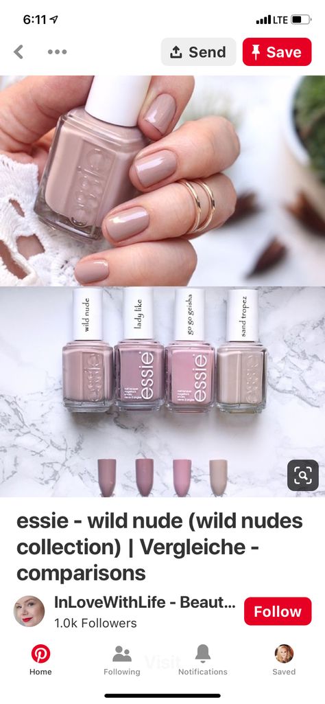 Lace Is More Essie Gel, Essie Lady Like, Essie Lady Like Nail Polish, Essie Go Go Geisha, Essie Woven With Wisdom, Essie Fairy Tailor Nail Polish, Royals Nails, Lady Like, Essie Nail Polish