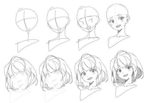 Head Poses, Poses Manga, Manga Tutorial, Character Design Art, 얼굴 드로잉, Body Drawing Tutorial, Manga Drawing Tutorials, 캐릭터 드로잉, Digital Painting Tutorials