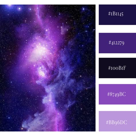 Galaxy Colors Palette, Galaxy Colour Palette, Nebula Color Palette, Galaxy Inspiration Board, Galaxy Pallete, Galaxy Moodboard, Galaxy Color Palette, Galaxy Pallete Color, Galaxy Colour Pallete